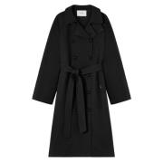 Dubbelbreasted Trenchcoat Axel Arigato , Black , Dames