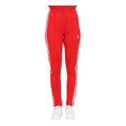 Lange rode broek voor dames met 3 strepen Adidas Originals , Red , Dam...