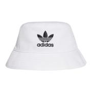 Witte Bucket Hat met Trefoil Logo Borduursel Adidas Originals , White ...