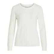 Dames Witte Gebreide Kleding Vila , White , Dames