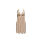 Stijlvolle Jurk Only , Beige , Dames