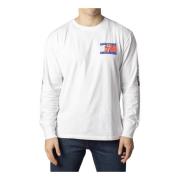 Tommy Hilfiger Jeans Mens T-shirt Tommy Jeans , White , Heren