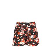 Korte bloemen shorts Love Moschino , Black , Dames