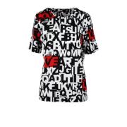 Luxe Katoenen T-Shirt voor Vrouwen Love Moschino , White , Dames