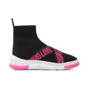 Dames Herfst/Winter Elastische Sneakers Love Moschino , Black , Dames