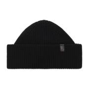 Beanie met logo-patch AllSaints , Black , Dames