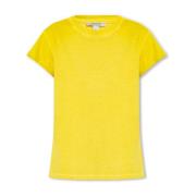 Anna T-shirt van biologisch katoen AllSaints , Yellow , Dames