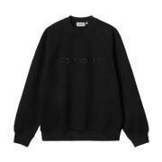 Zwarte Crewneck Sweater Carhartt Wip , Black , Heren