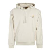 Geborstelde Hoodie met Script Carhartt Wip , White , Heren