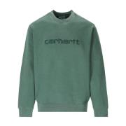 Groene Duster Sweatshirt met Geborduurd Logo Carhartt Wip , Green , He...