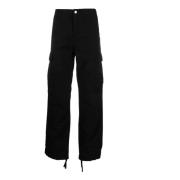 Zwarte Katoenen Cargo Broek Carhartt Wip , Black , Heren