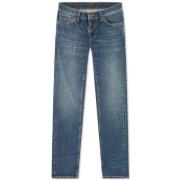 Slim Fit Lage Taille Stretch Denim Jeans Nudie Jeans , Blue , Heren