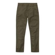 Easy Alvin Olive Chino Broek Nudie Jeans , Green , Heren