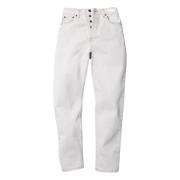 Breezy Britt Jeans - Clay White Nudie Jeans , Gray , Dames