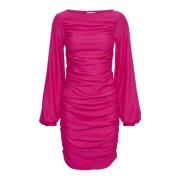 Roze Pauw Gedrapeerde Jurk Gestuz , Pink , Dames