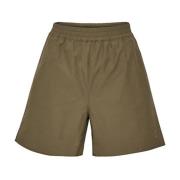 Korte shorts met elastische tailleband Gestuz , Green , Dames