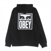 lichtgewicht hoodie -ogen icoon 2 Obey , Black , Heren