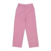 Straight Trousers Obey , Pink , Dames