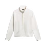 Warm en Comfortabel Fleece Jack met Volledige Rits Napapijri , White ,...