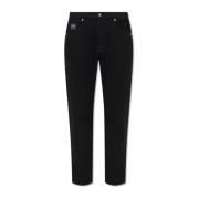 Jeans met logopatch Versace Jeans Couture , Black , Dames
