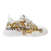 Witte platte sneakers - Casual stijl Versace Jeans Couture , White , D...