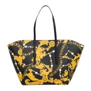 Abstract Multicolor Chain Couture Shopper Versace Jeans Couture , Blac...