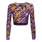 Stijlvolle Multi T-Shirts met Barok Print Versace Jeans Couture , Mult...