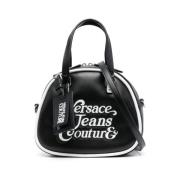 Zwarte Handtas Versace Jeans Couture , Black , Dames