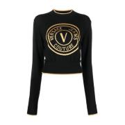 Ronde logo Versace Jeans Couture , Black , Dames