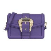 Paarse Barok Gesp Schoudertas Versace Jeans Couture , Purple , Dames