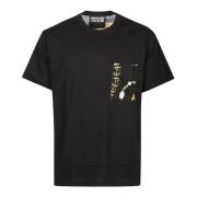 Zwart/Goud Zak T-Shirt Versace Jeans Couture , Black , Heren