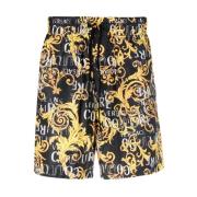 Shorts met Barokprint en Elastische Tailleband Versace Jeans Couture ,...