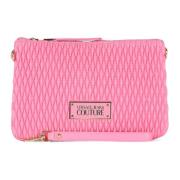 Gewatteerde Logo Clutch Versace Jeans Couture , Pink , Dames