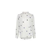 Bloemen Geborduurde Viscose Blouse Fabienne Chapot , White , Dames