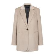 Stijlvolle Plaza Sand Blazer Levete Room , Beige , Dames