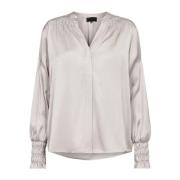 Estel 4 Blouse in Icey Grey Levete Room , Gray , Dames