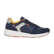 Blauwe Casual Platte Sneakers voor Heren Rieker , Blue , Heren