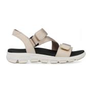 Beige Platte Sandalen voor Dames Rieker , Beige , Dames