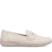 Beige Leren Loafers Rieker , Beige , Dames