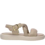 Flat Sandals Salamander , Beige , Dames