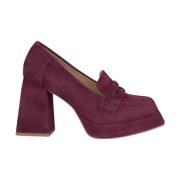 Pumps met vierkante neus en blokhak Alma EN Pena , Red , Dames