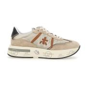 Beige Damessneakers Premiata , Beige , Dames