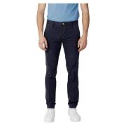 Effen Slim Broek Blauer , Blue , Heren