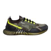 Sportschoenen, Vetersluiting, Effen kleur Blauer , Green , Heren