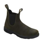 Unisex Olijfgroene Suède Chelsea Laarzen Blundstone , Green , Dames