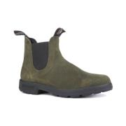 Leren Crepe Laars Blundstone , Green , Heren