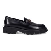 Verfijnde Italiaanse Leren Mocassin Luca Grossi , Black , Dames