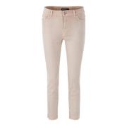 Unieke Slim-Fit Jeans met Minifranjes Detail Marc Cain , Beige , Dames