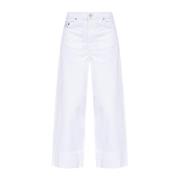 Wijde pijp jeans Ganni , White , Dames