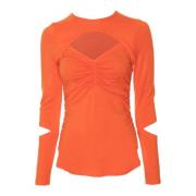 Blouse overhemd Ganni , Orange , Dames